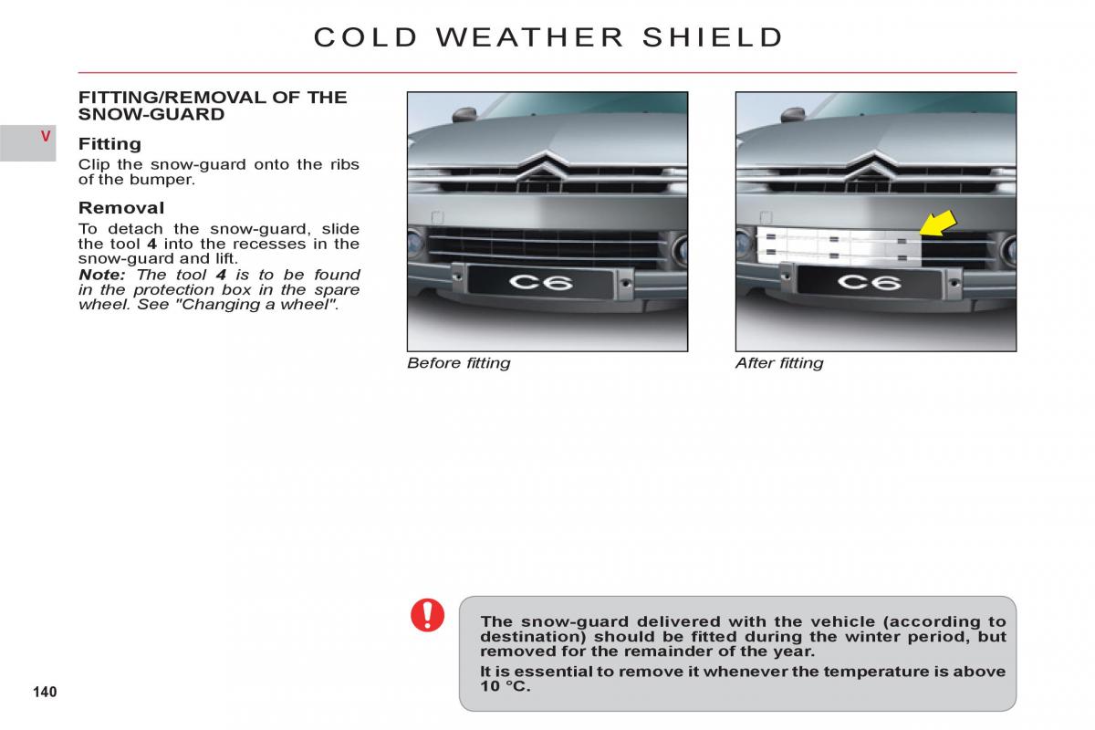 Citroen C6 owners manual / page 142