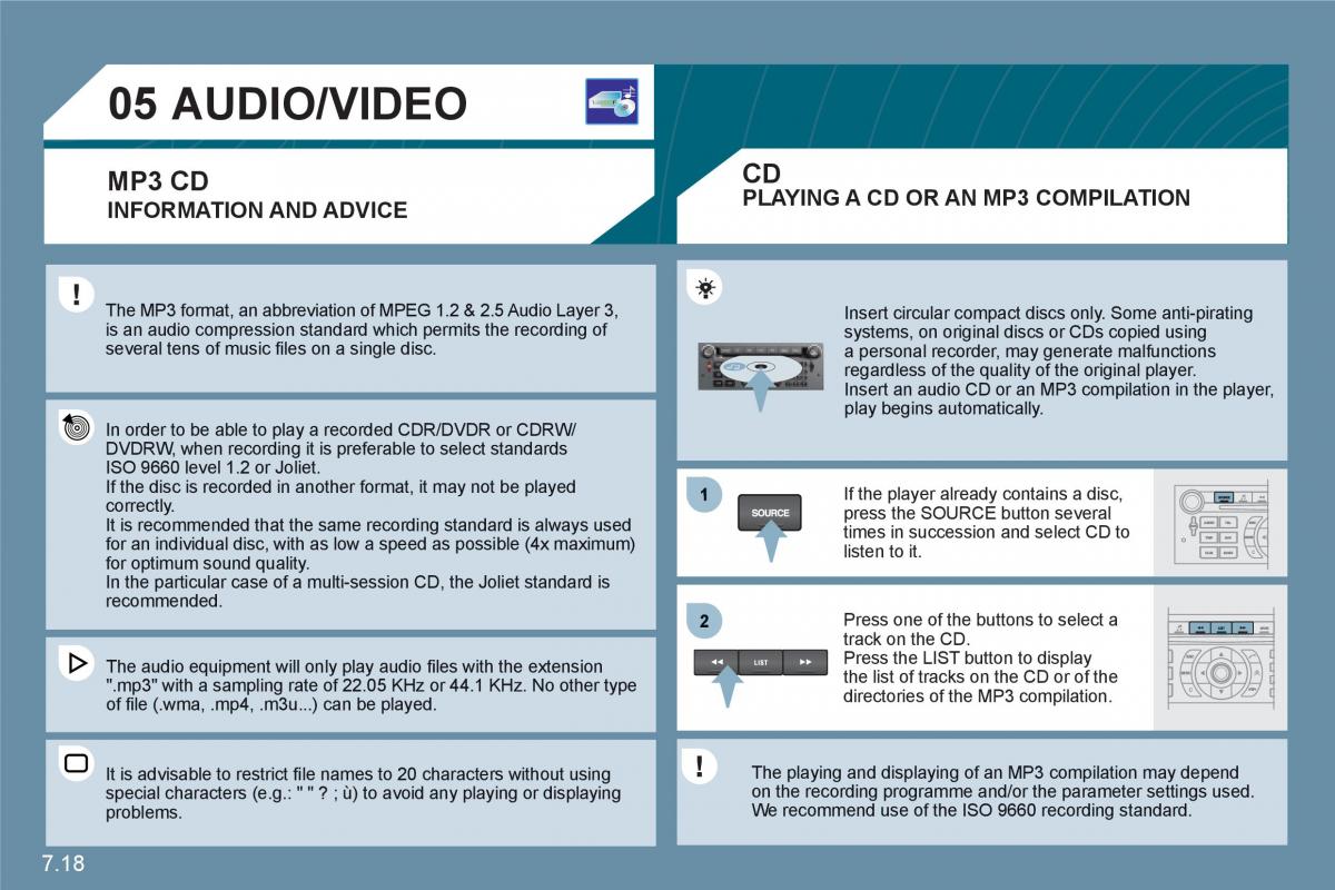 Citroen C6 owners manual / page 168