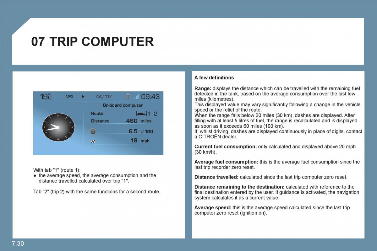 Citroen C6 owners manual / page 180