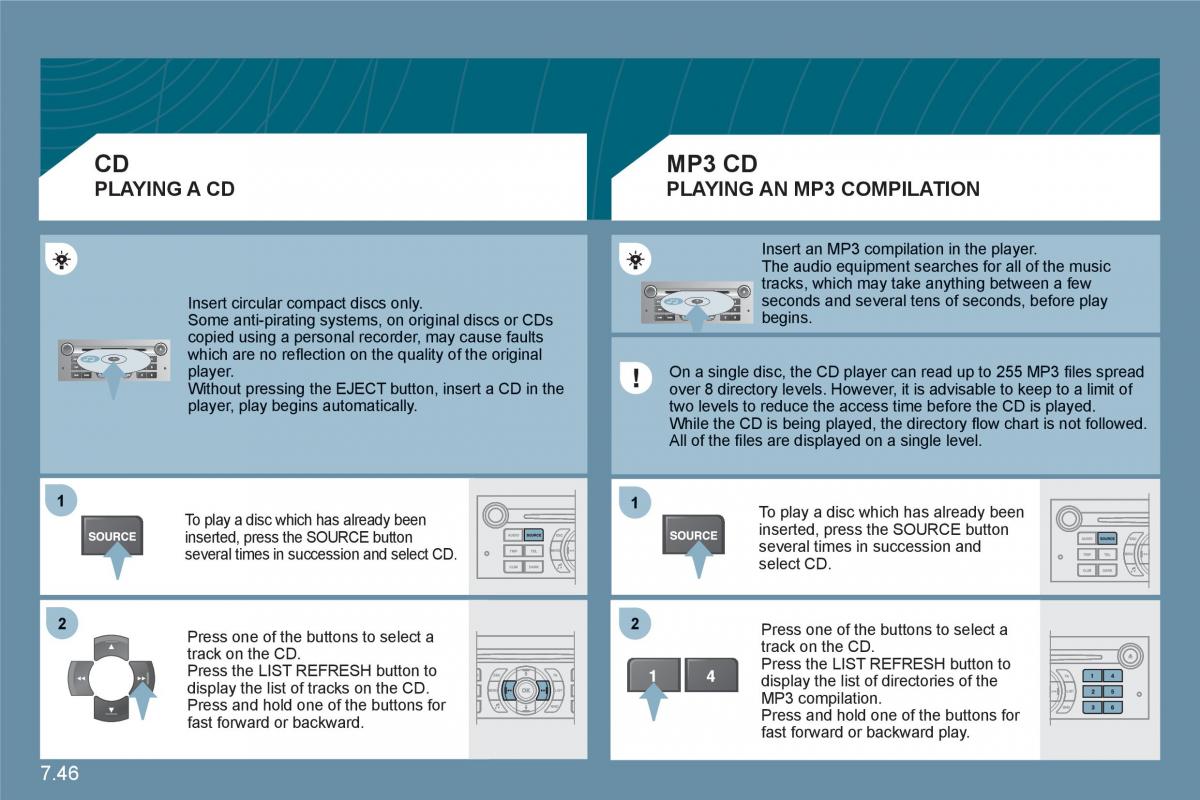 Citroen C6 owners manual / page 196