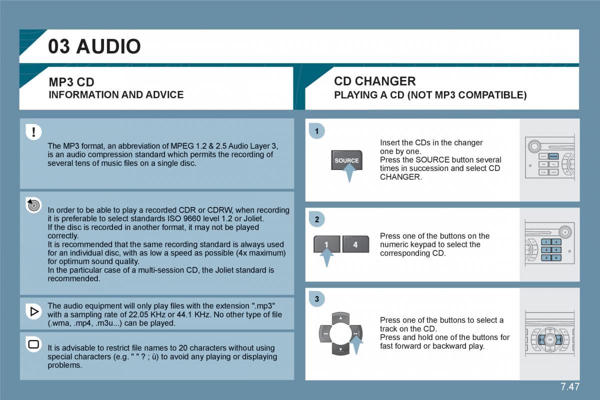 Citroen C6 owners manual / page 197