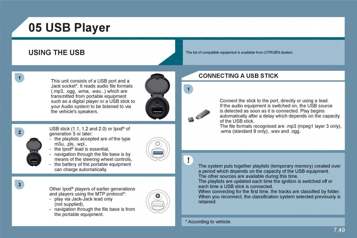 Citroen C6 owners manual / page 199