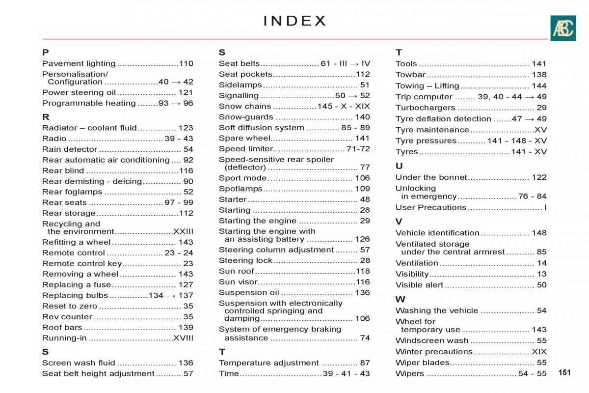 Citroen C6 owners manual / page 211