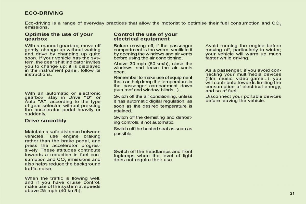 Citroen C6 owners manual / page 23