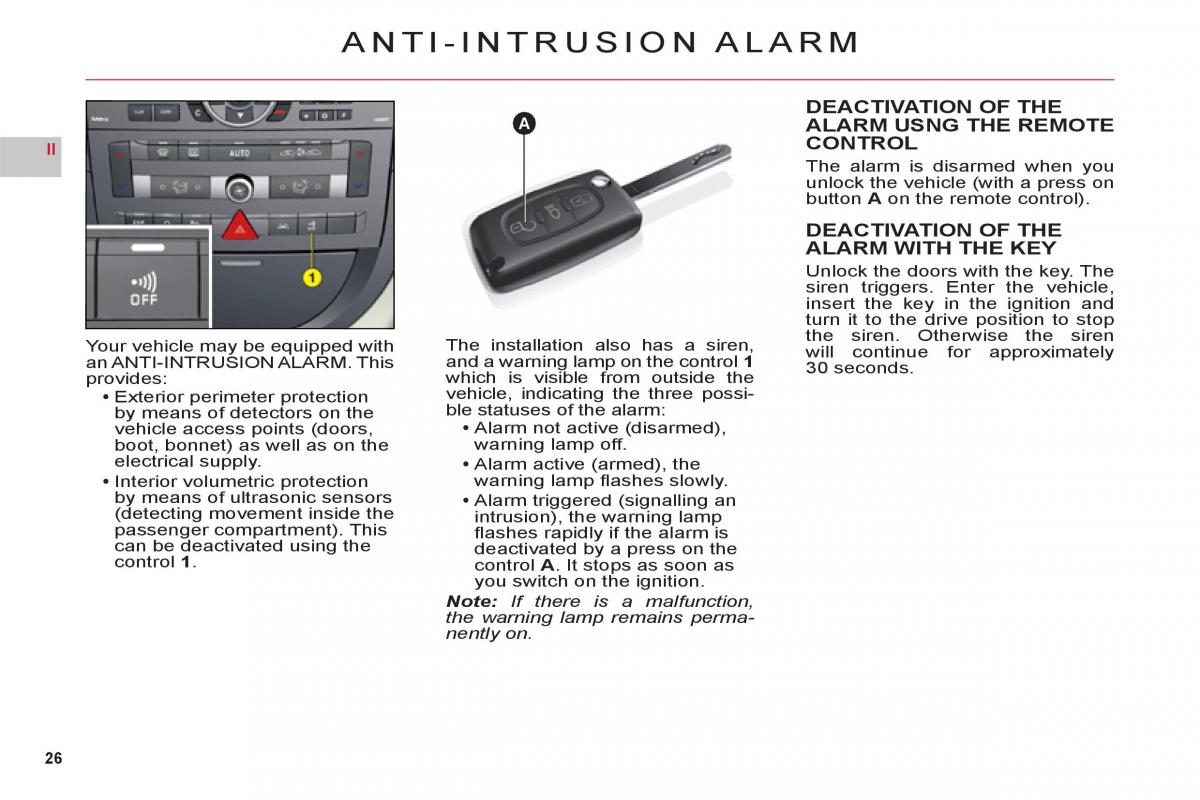 Citroen C6 owners manual / page 28