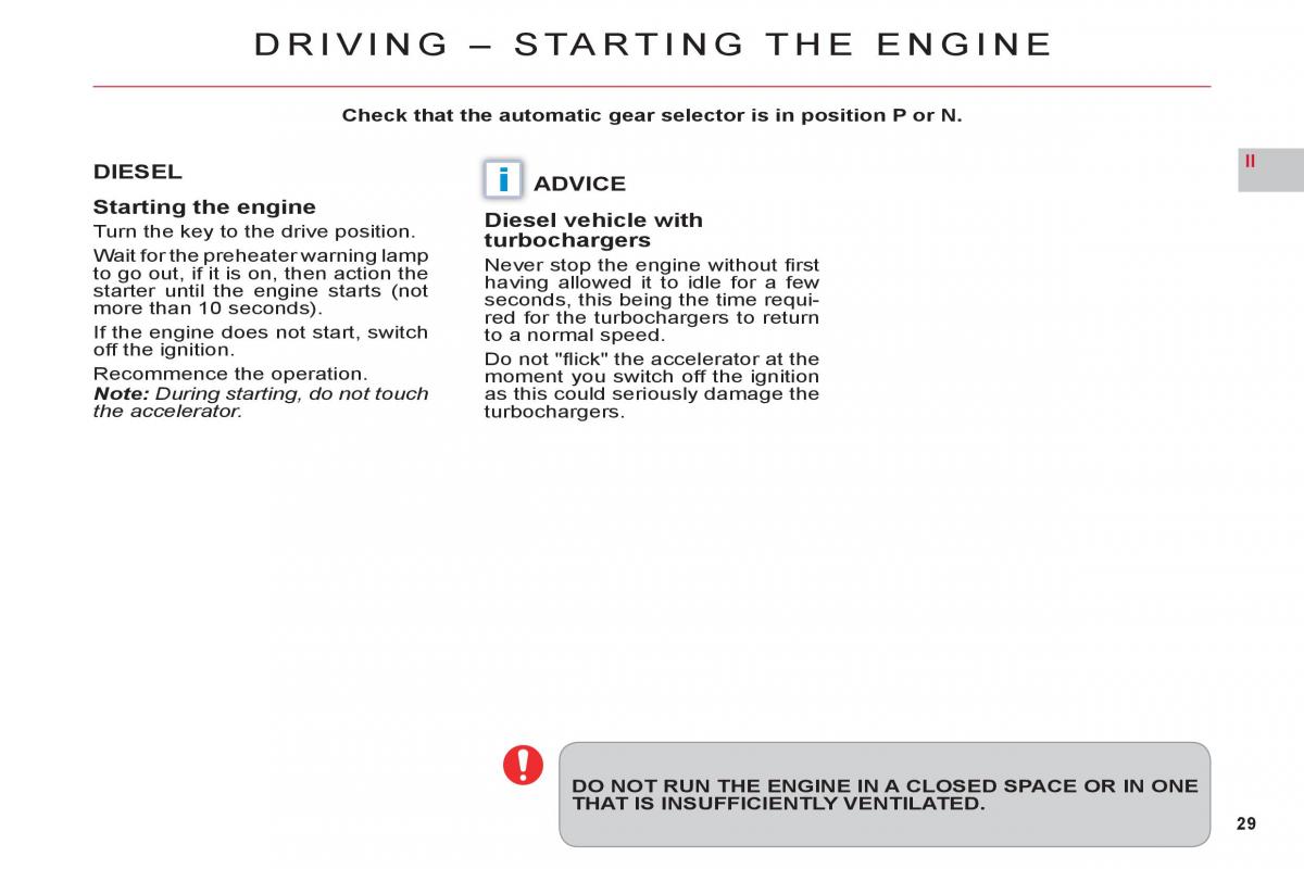 Citroen C6 owners manual / page 31