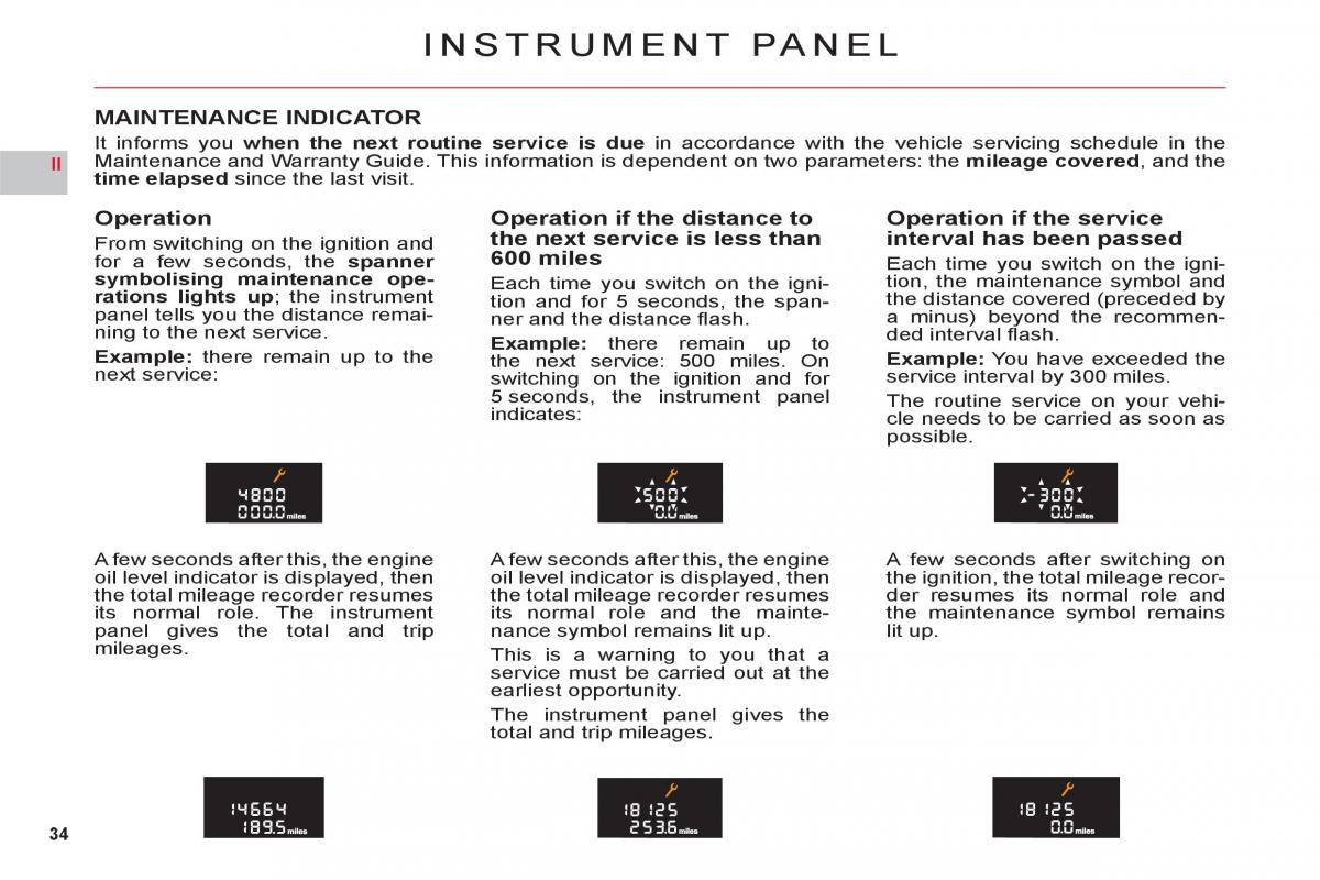 Citroen C6 owners manual / page 36