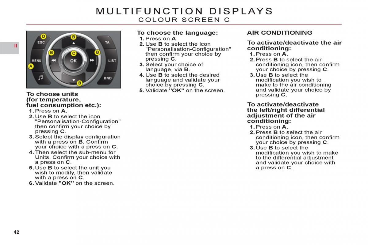 Citroen C6 owners manual / page 44