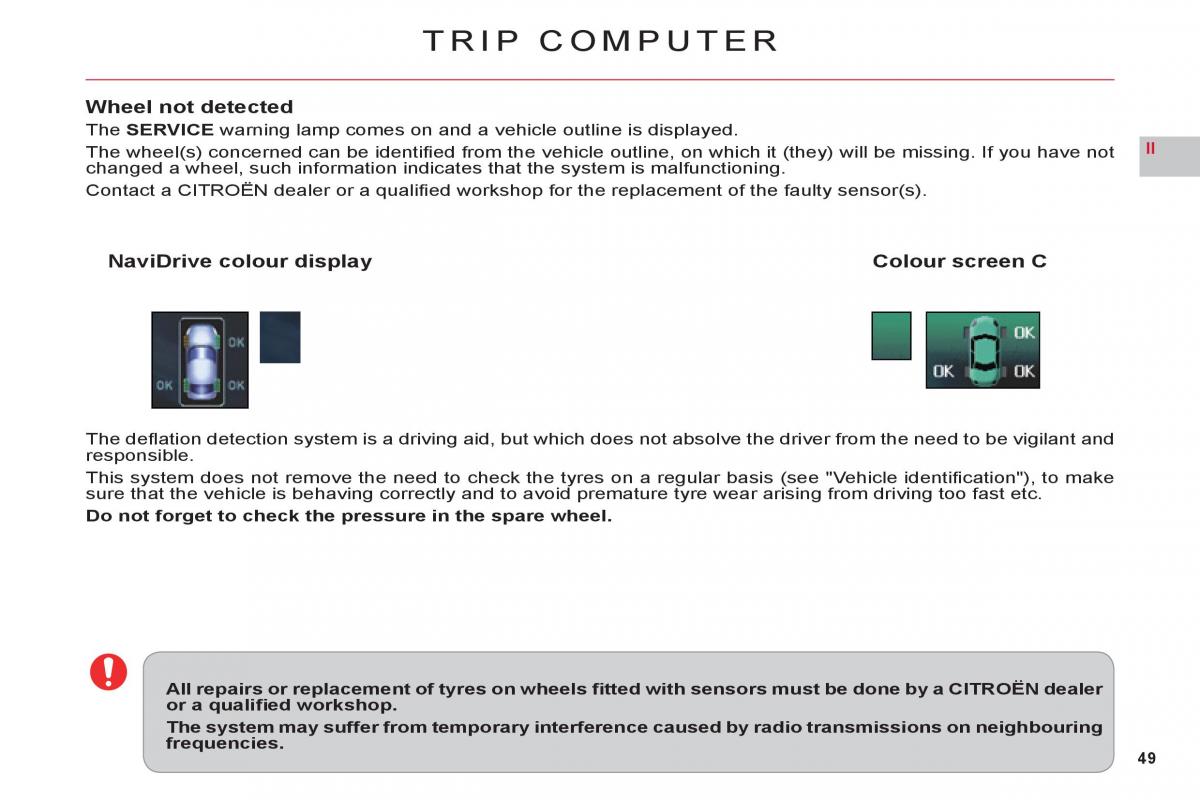 Citroen C6 owners manual / page 51