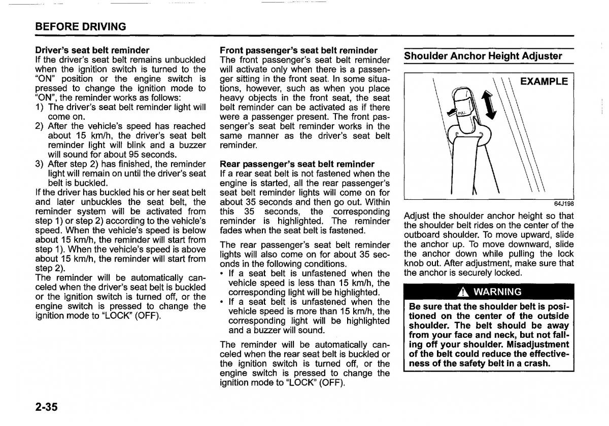 Suzuki SX4 S Cross owners manual / page 58