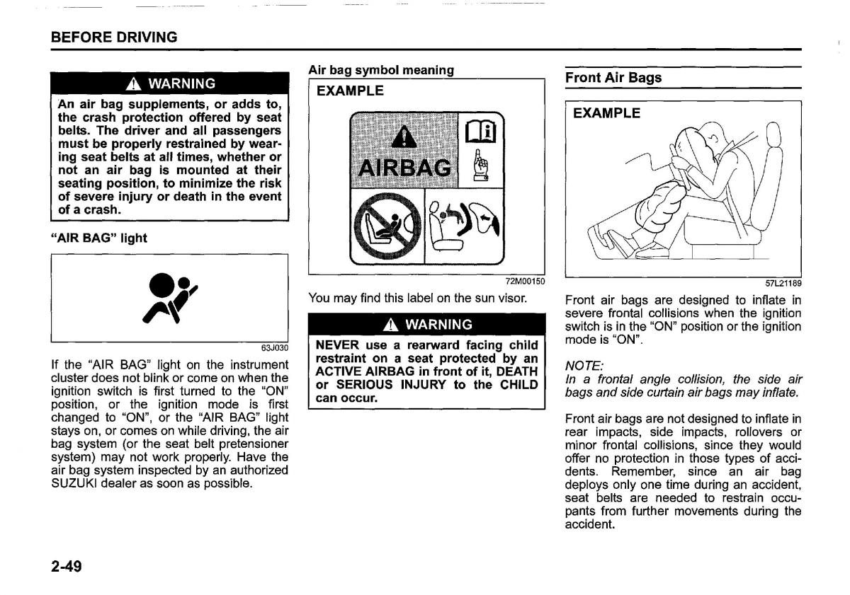 Suzuki SX4 S Cross owners manual / page 72