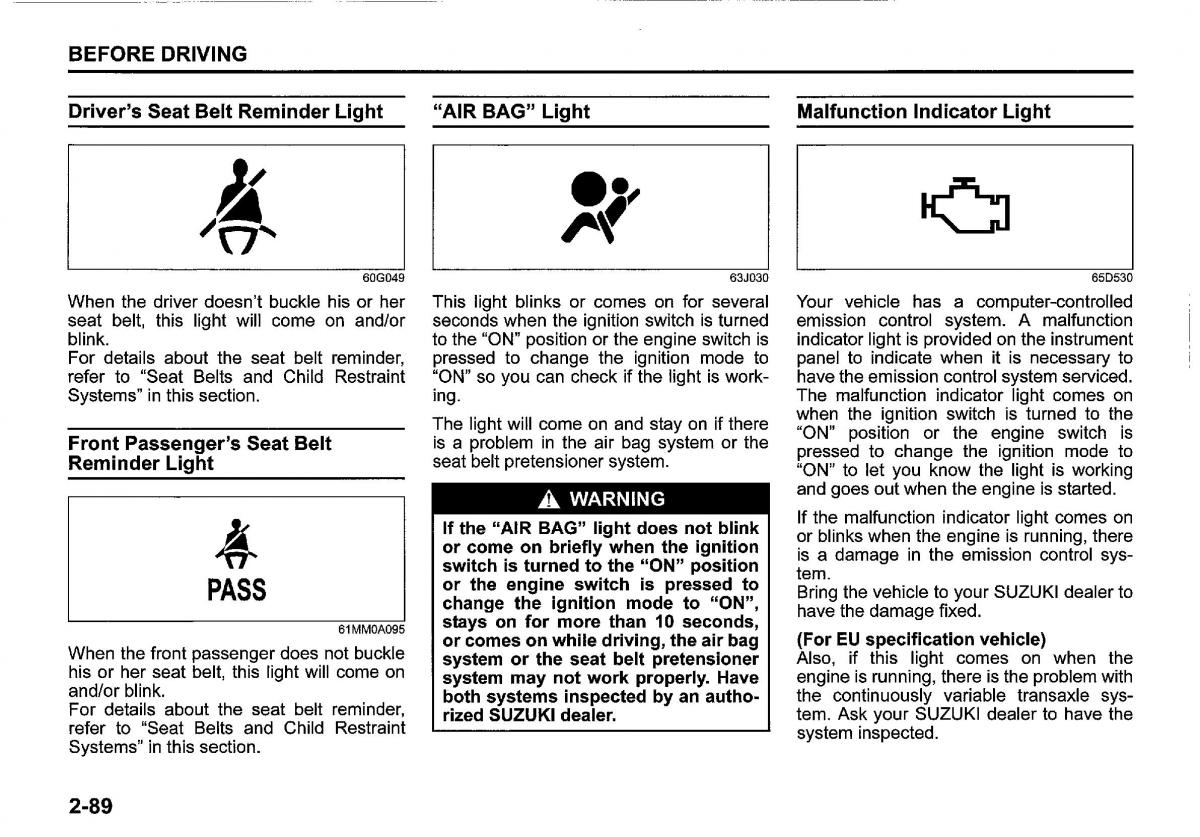 Suzuki SX4 S Cross owners manual / page 110