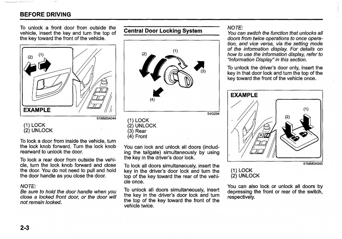 Suzuki SX4 S Cross owners manual / page 26