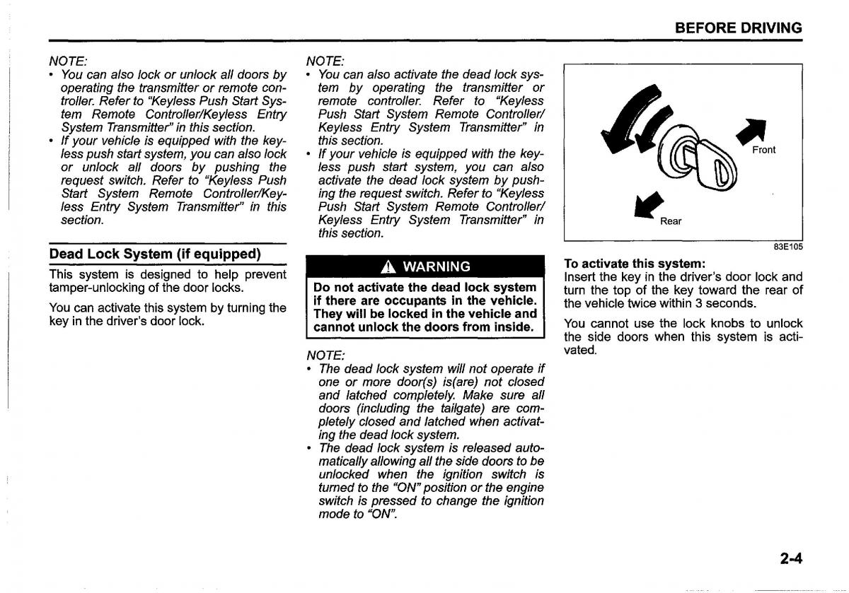 instrukcja obsługi Suzuki SX4 S Cross Suzuki SX4 S Cross owners manual / page 27