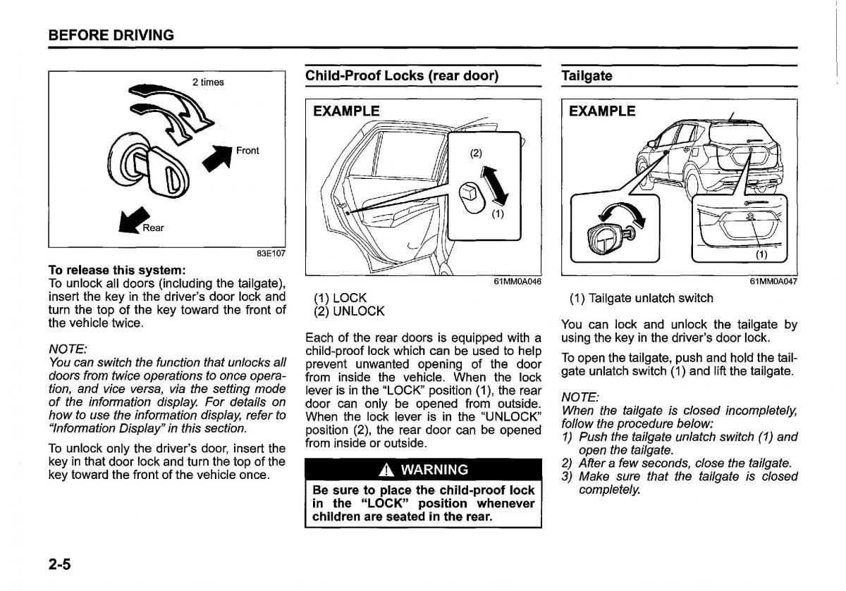 instrukcja obsługi Suzuki SX4 S Cross Suzuki SX4 S Cross owners manual / page 28