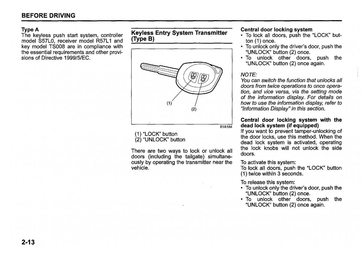 Suzuki SX4 S Cross owners manual / page 36