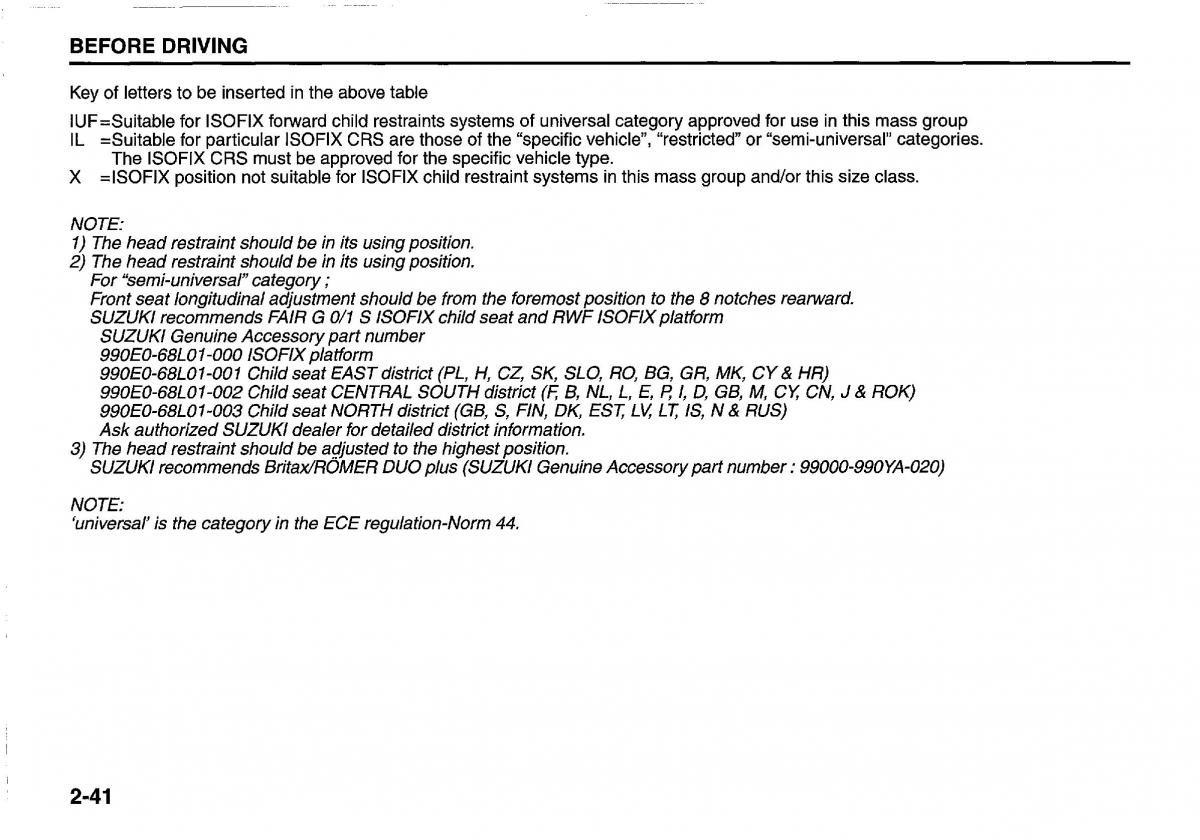 manual  Suzuki Swift IV 4 owners manual / page 60