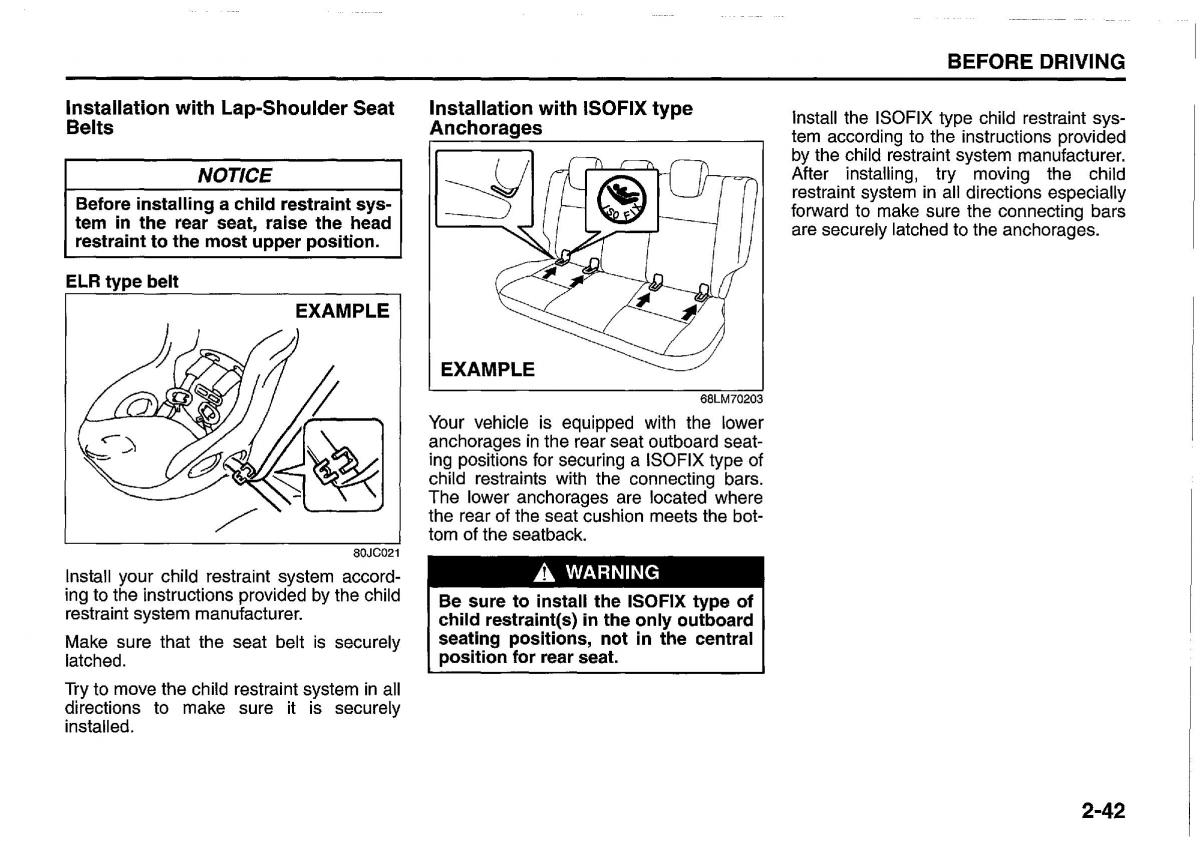 manual  Suzuki Swift IV 4 owners manual / page 61