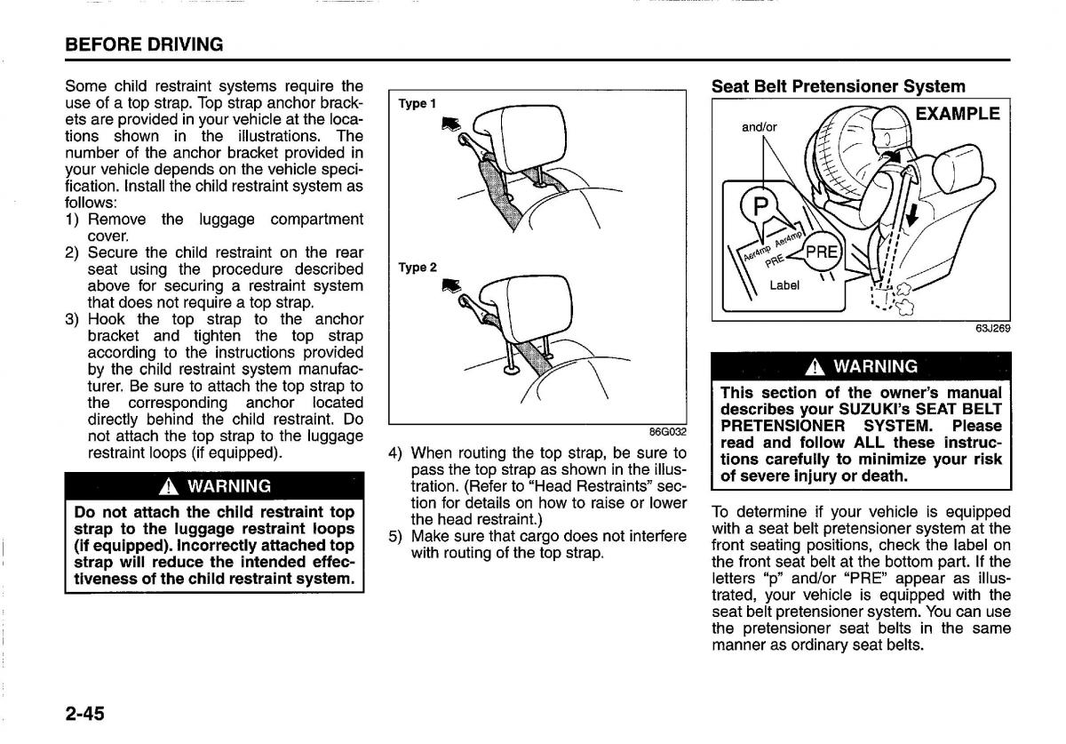 manual  Suzuki Swift IV 4 owners manual / page 64