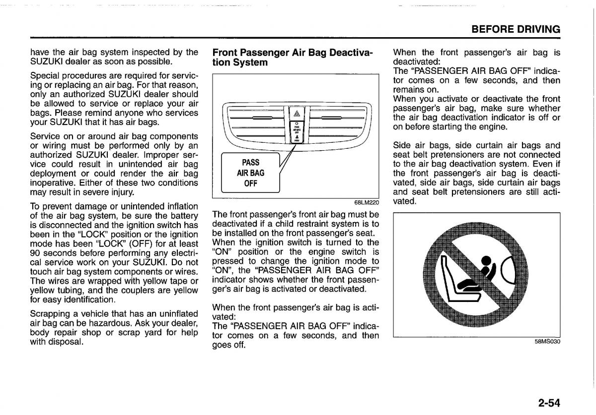 manual  Suzuki Swift IV 4 owners manual / page 73