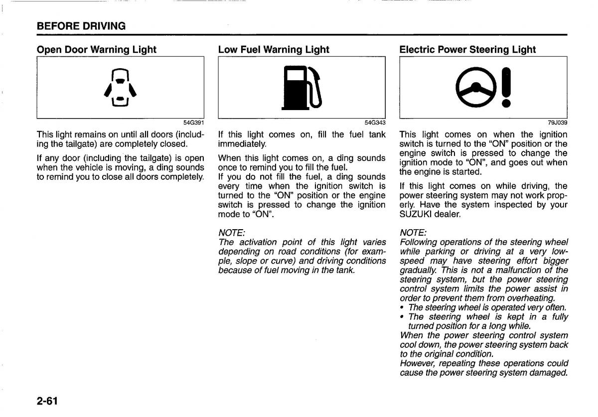 manual  Suzuki Swift IV 4 owners manual / page 80