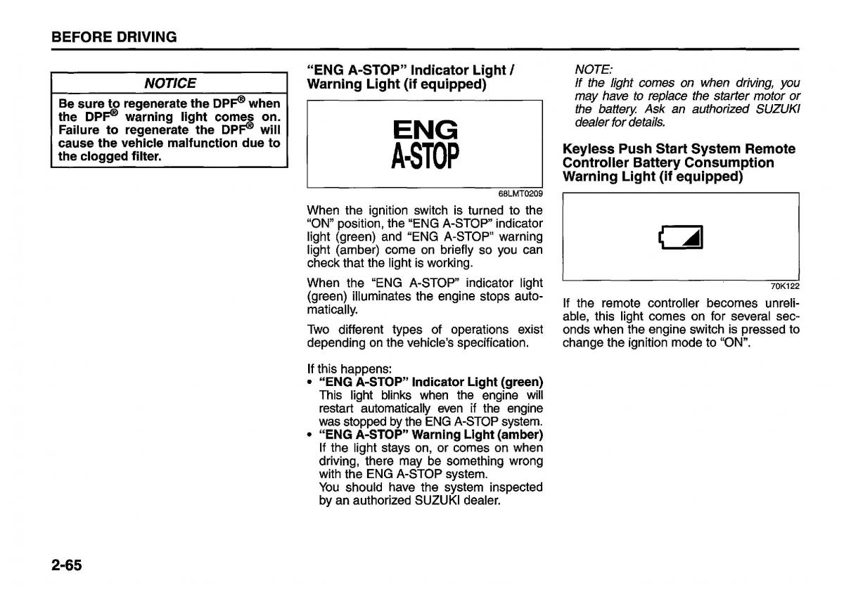 manual  Suzuki Swift IV 4 owners manual / page 84