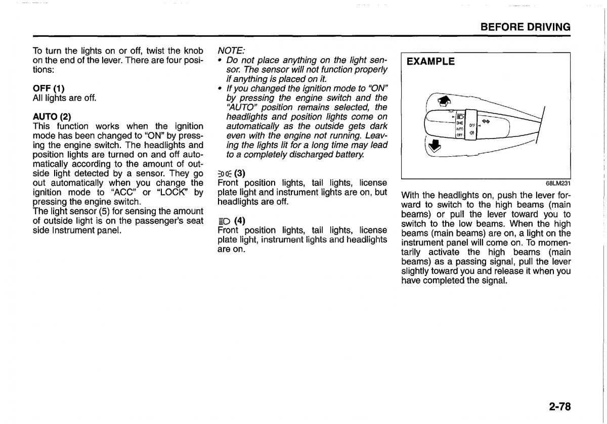 manual  Suzuki Swift IV 4 owners manual / page 97