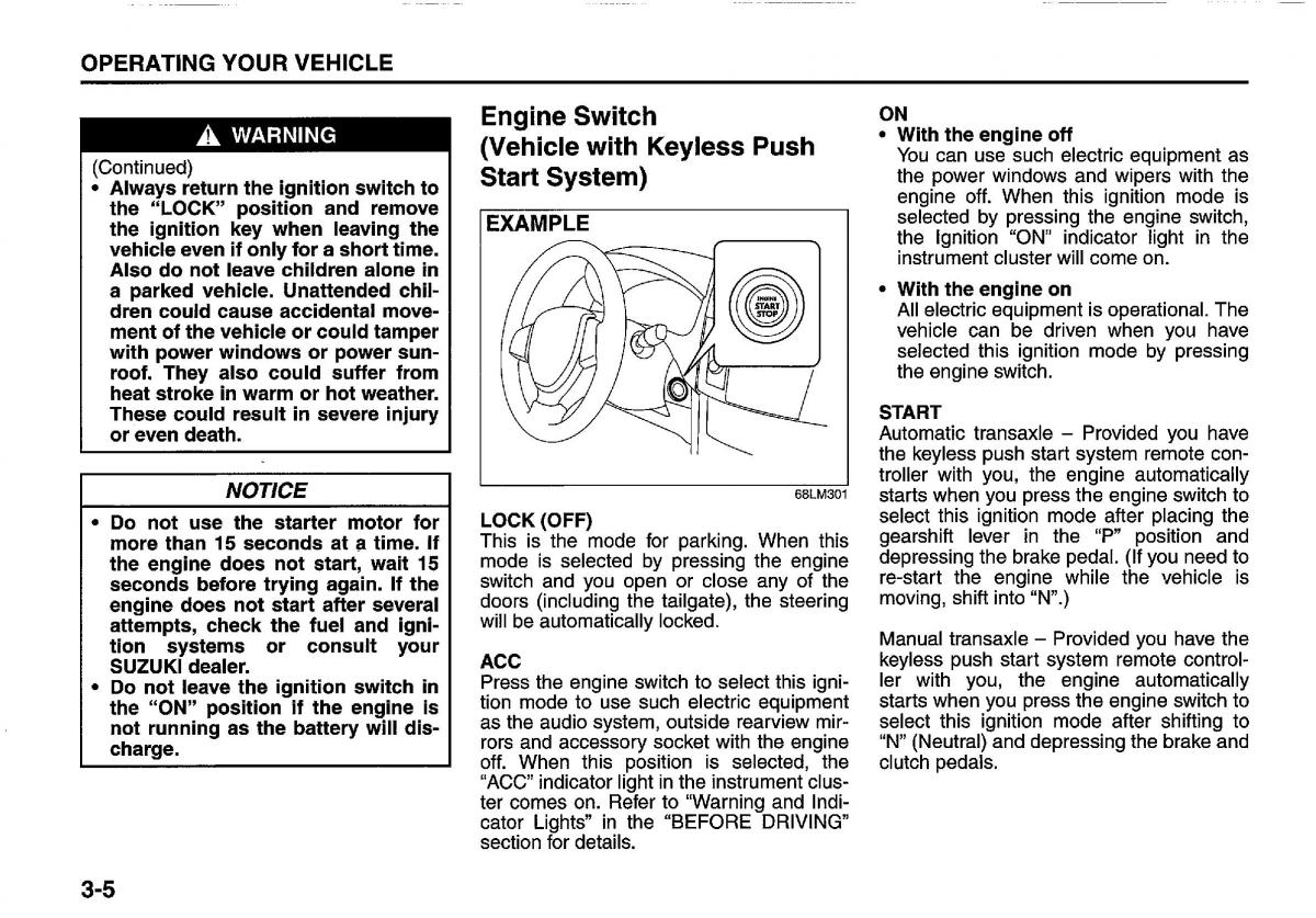 manual  Suzuki Swift IV 4 owners manual / page 112