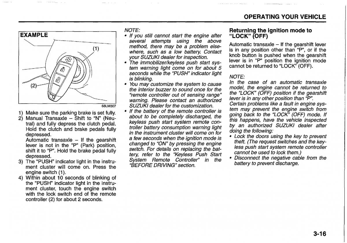 manual  Suzuki Swift IV 4 owners manual / page 123