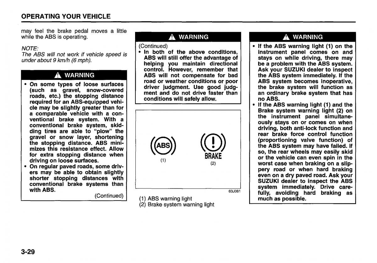 manual  Suzuki Swift IV 4 owners manual / page 136