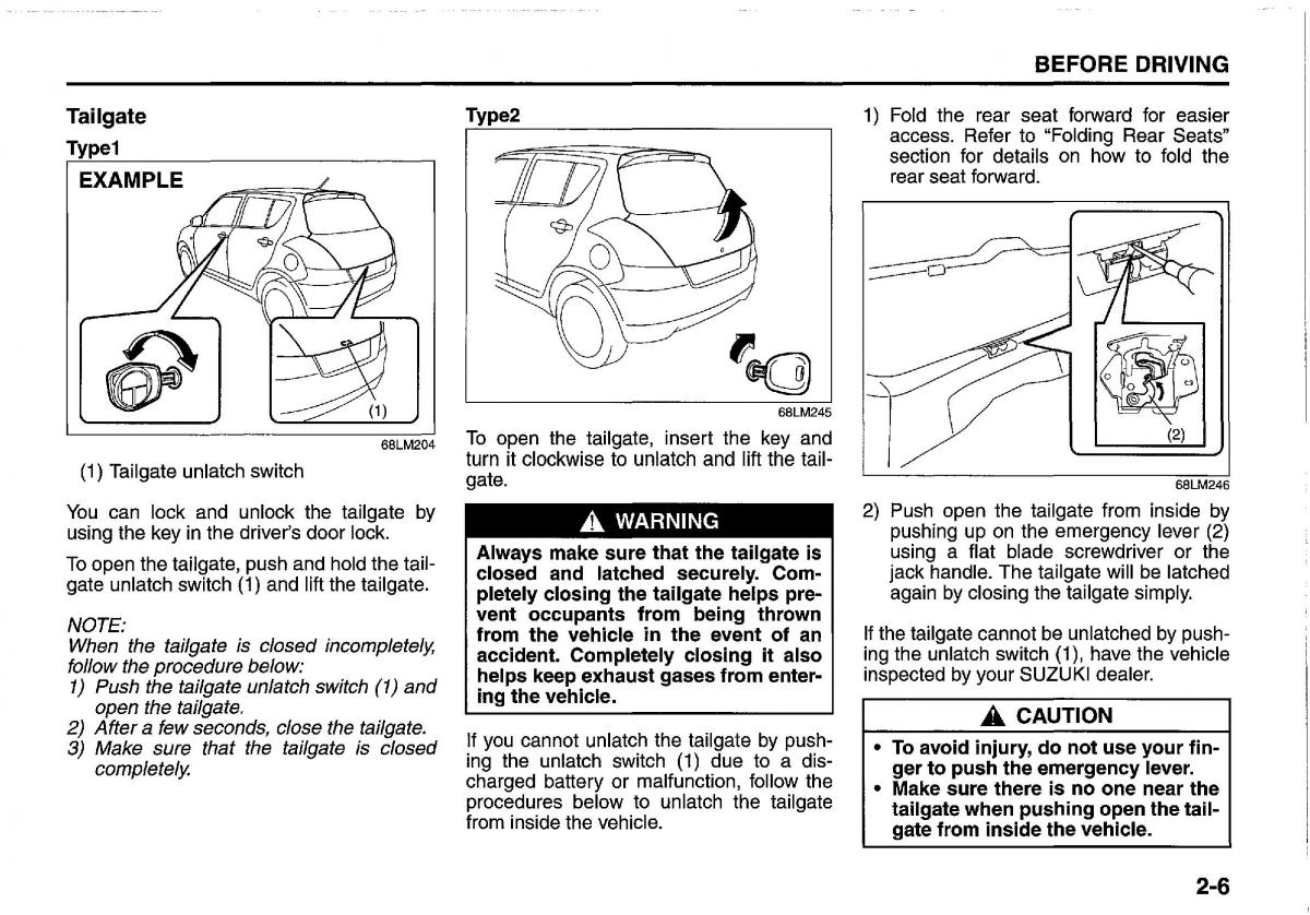 manual  Suzuki Swift IV 4 owners manual / page 25