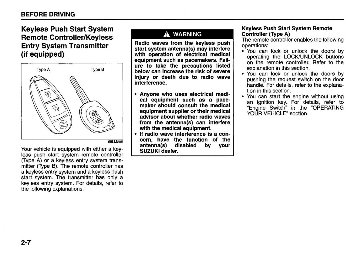 manual  Suzuki Swift IV 4 owners manual / page 26