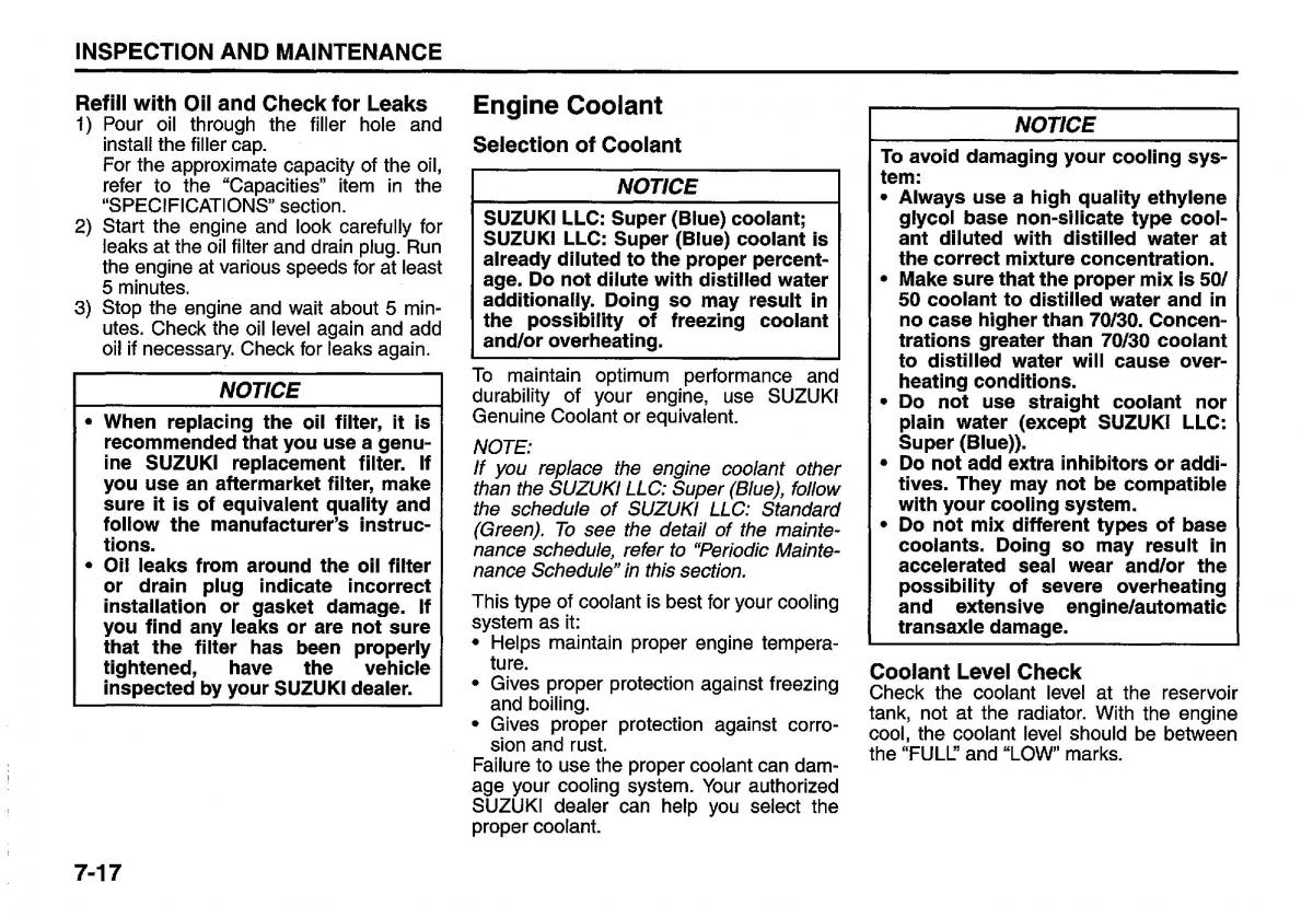 manual  Suzuki Swift IV 4 owners manual / page 260