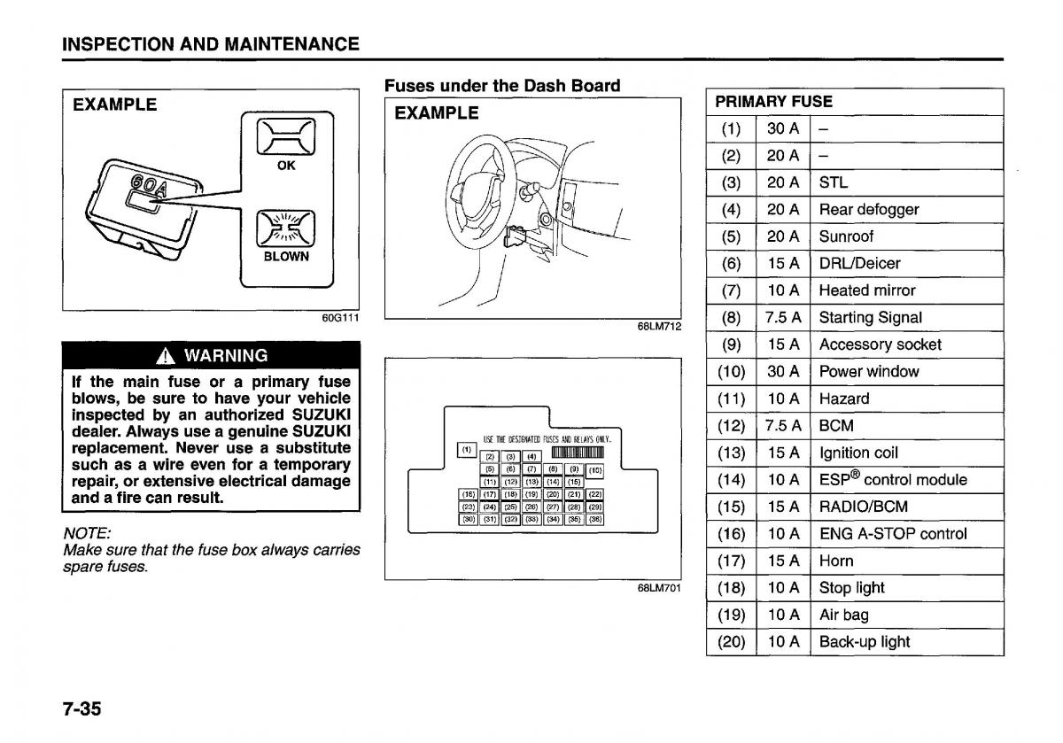 manual  Suzuki Swift IV 4 owners manual / page 278