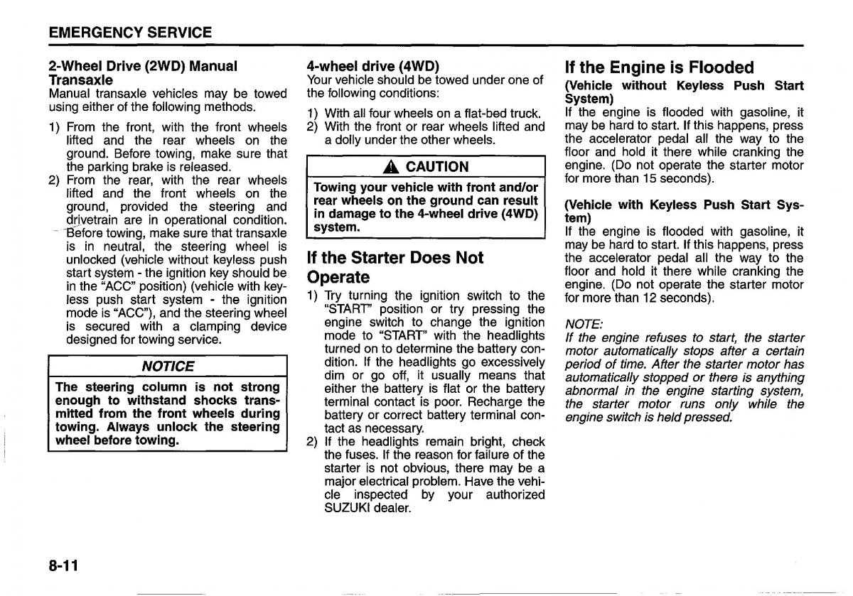 manual  Suzuki Swift IV 4 owners manual / page 302