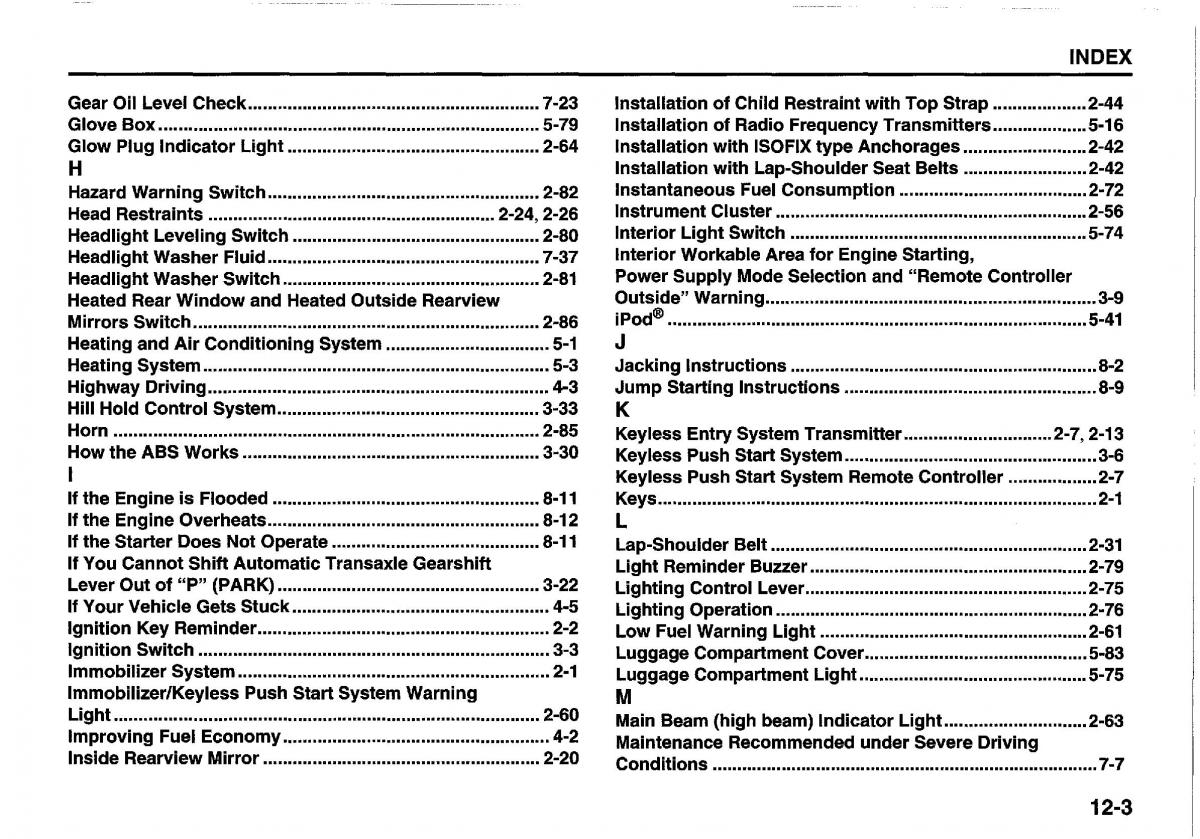 manual  Suzuki Swift IV 4 owners manual / page 323
