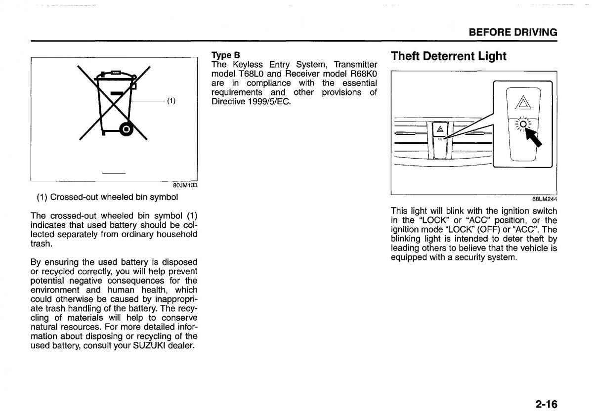 manual  Suzuki Swift IV 4 owners manual / page 35