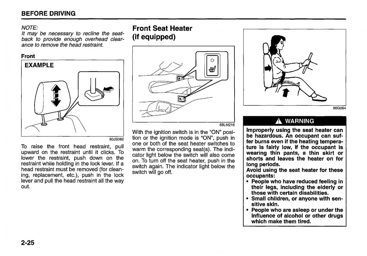 manual  Suzuki Swift IV 4 owners manual / page 44