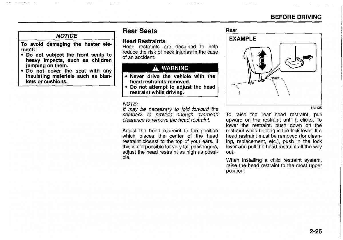 manual  Suzuki Swift IV 4 owners manual / page 45