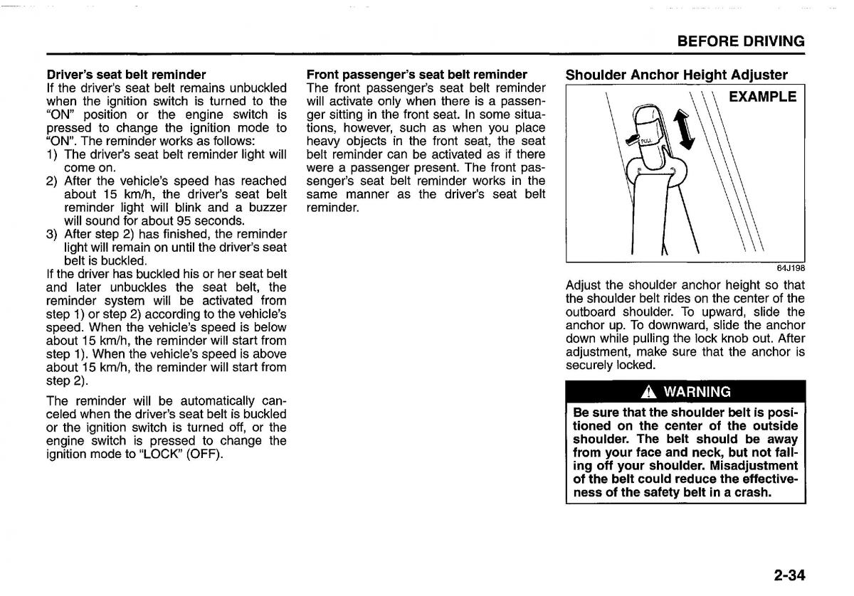 manual  Suzuki Swift IV 4 owners manual / page 53