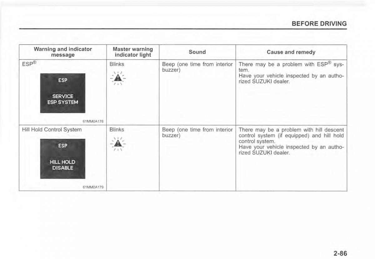 Suzuki Vitara II 2 owners manual / page 105