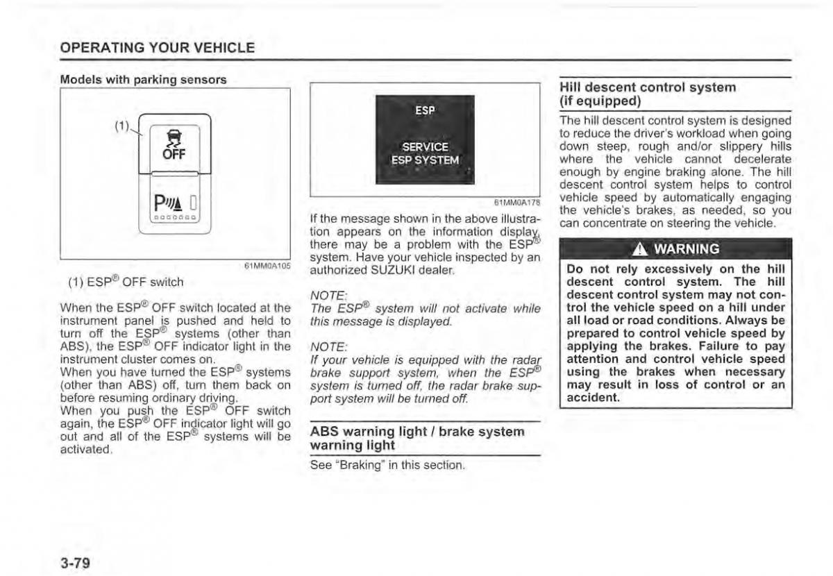 Suzuki Vitara II 2 owners manual / page 216