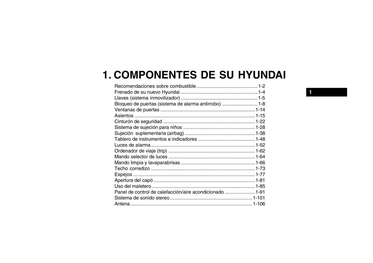 Hyundai Getz manual del propietario / page 10