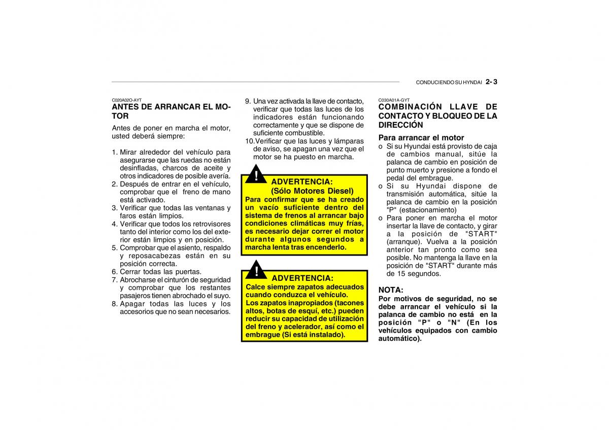 Hyundai Getz manual del propietario / page 118