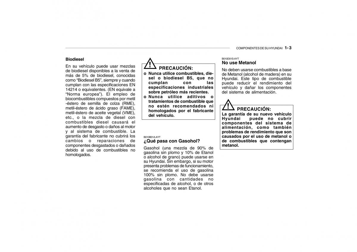 Hyundai Getz manual del propietario / page 12