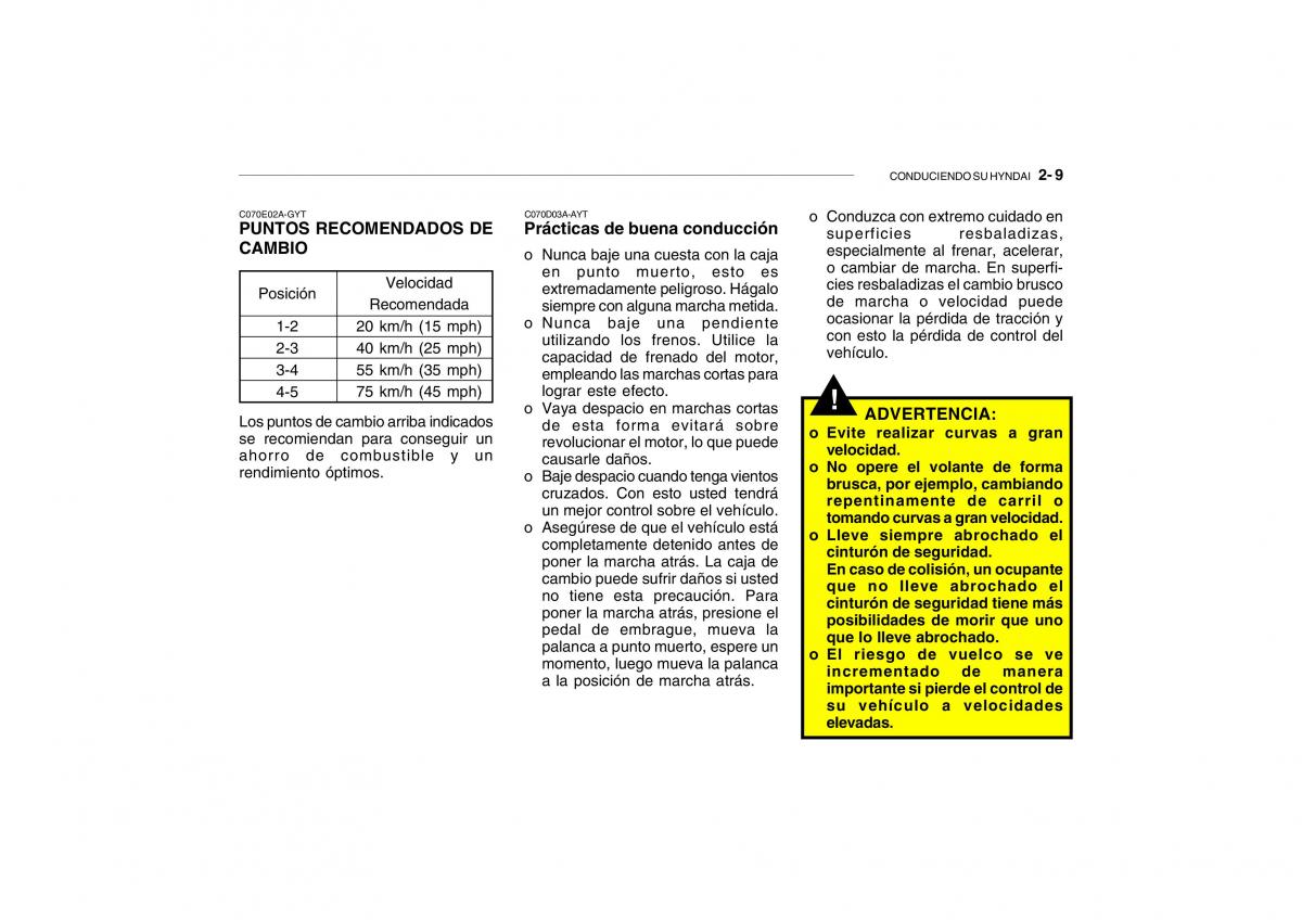 Hyundai Getz manual del propietario / page 124