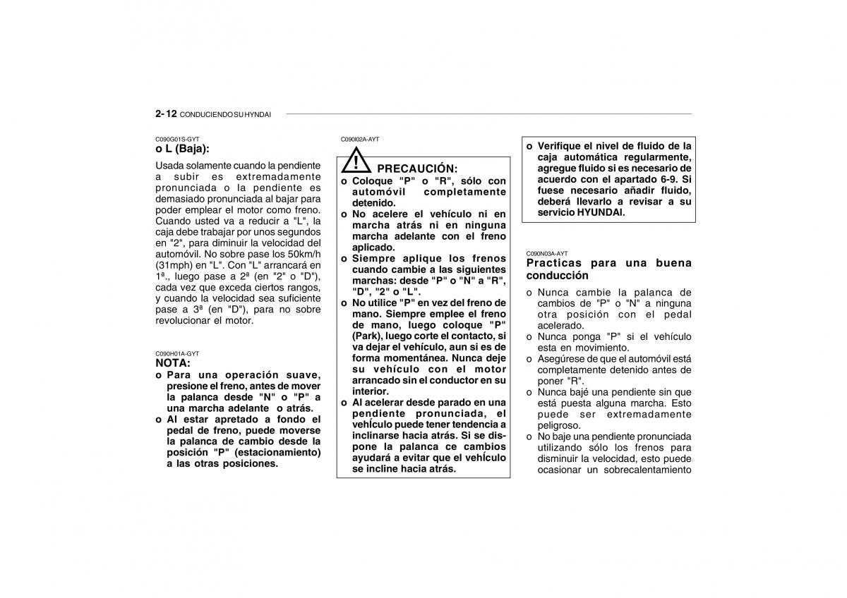 Hyundai Getz manual del propietario / page 127