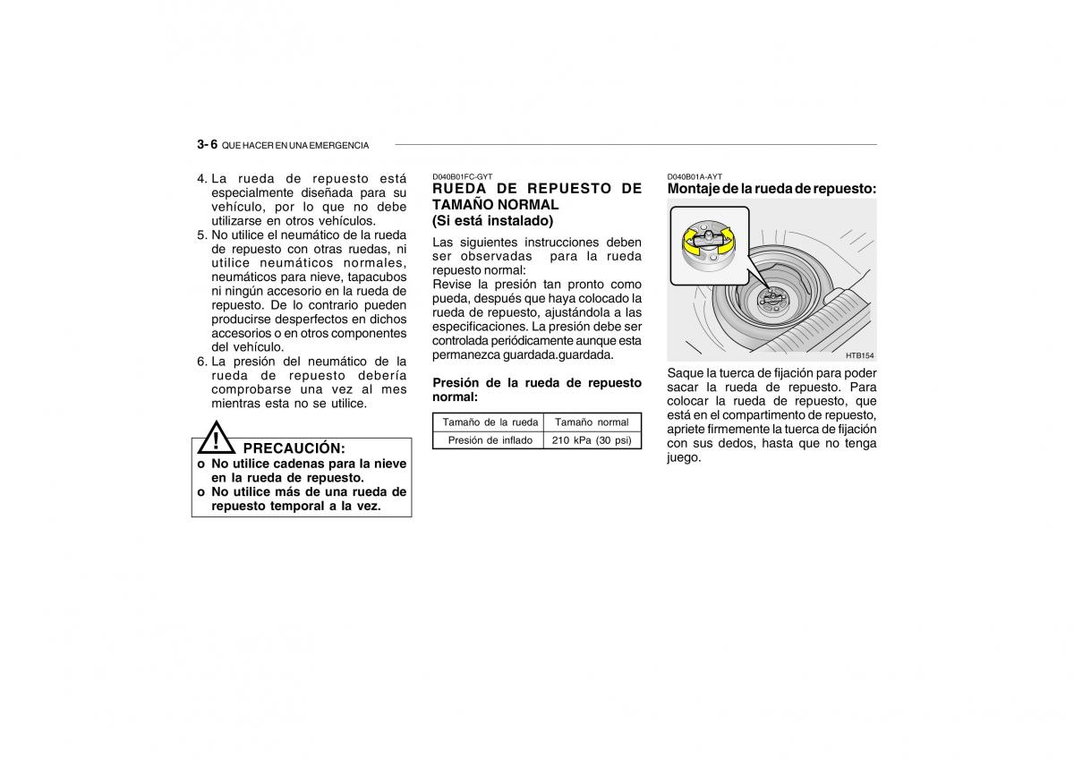 Hyundai Getz manual del propietario / page 147