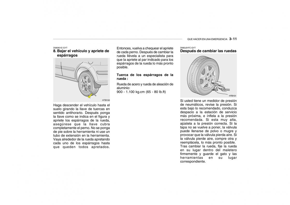 Hyundai Getz manual del propietario / page 152