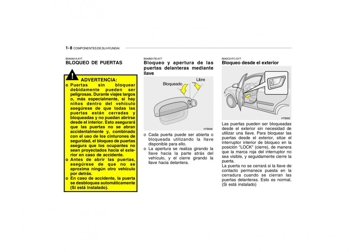 Hyundai Getz manual del propietario / page 17